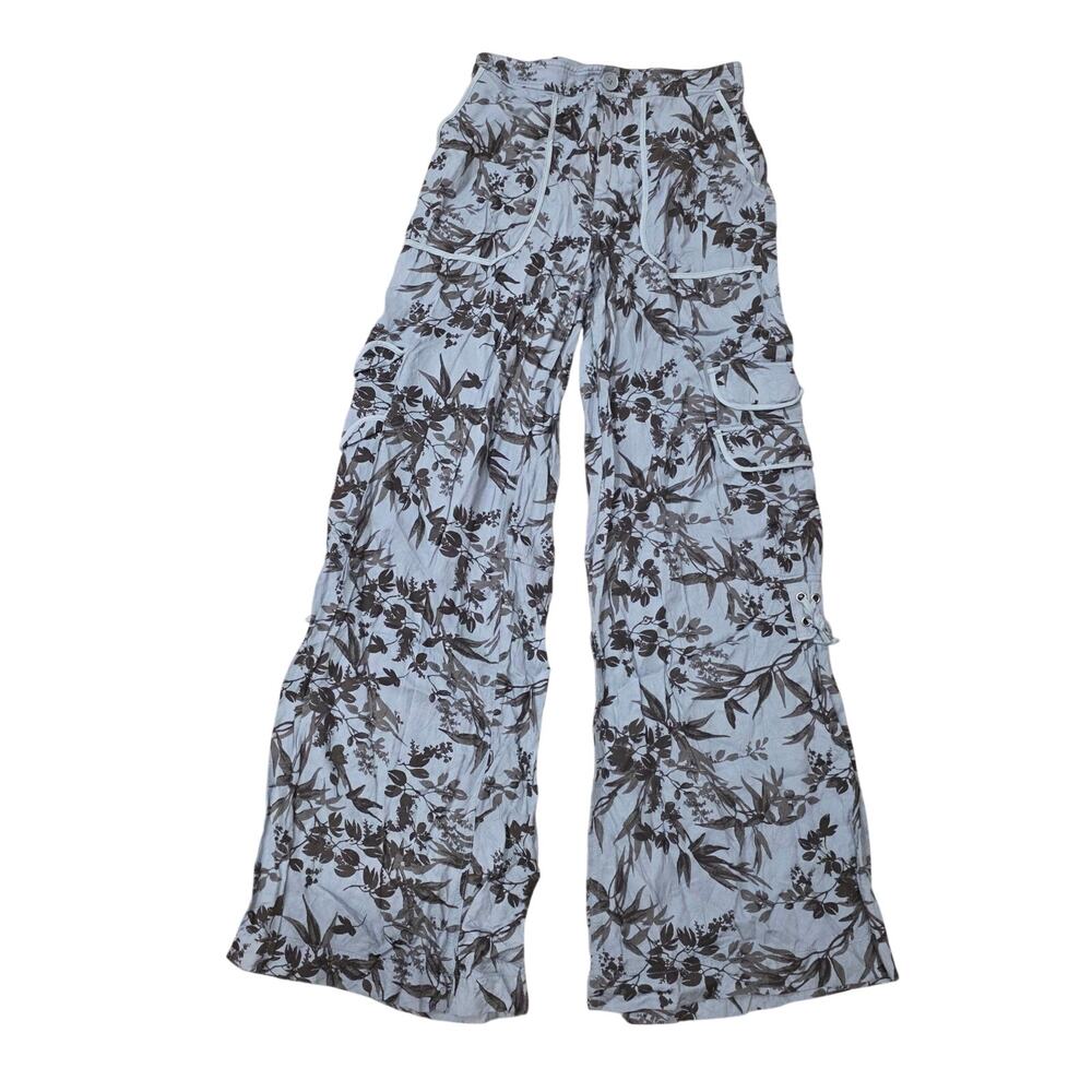 By Anthropologie Palazzo floral utility trousers sz 4 tall